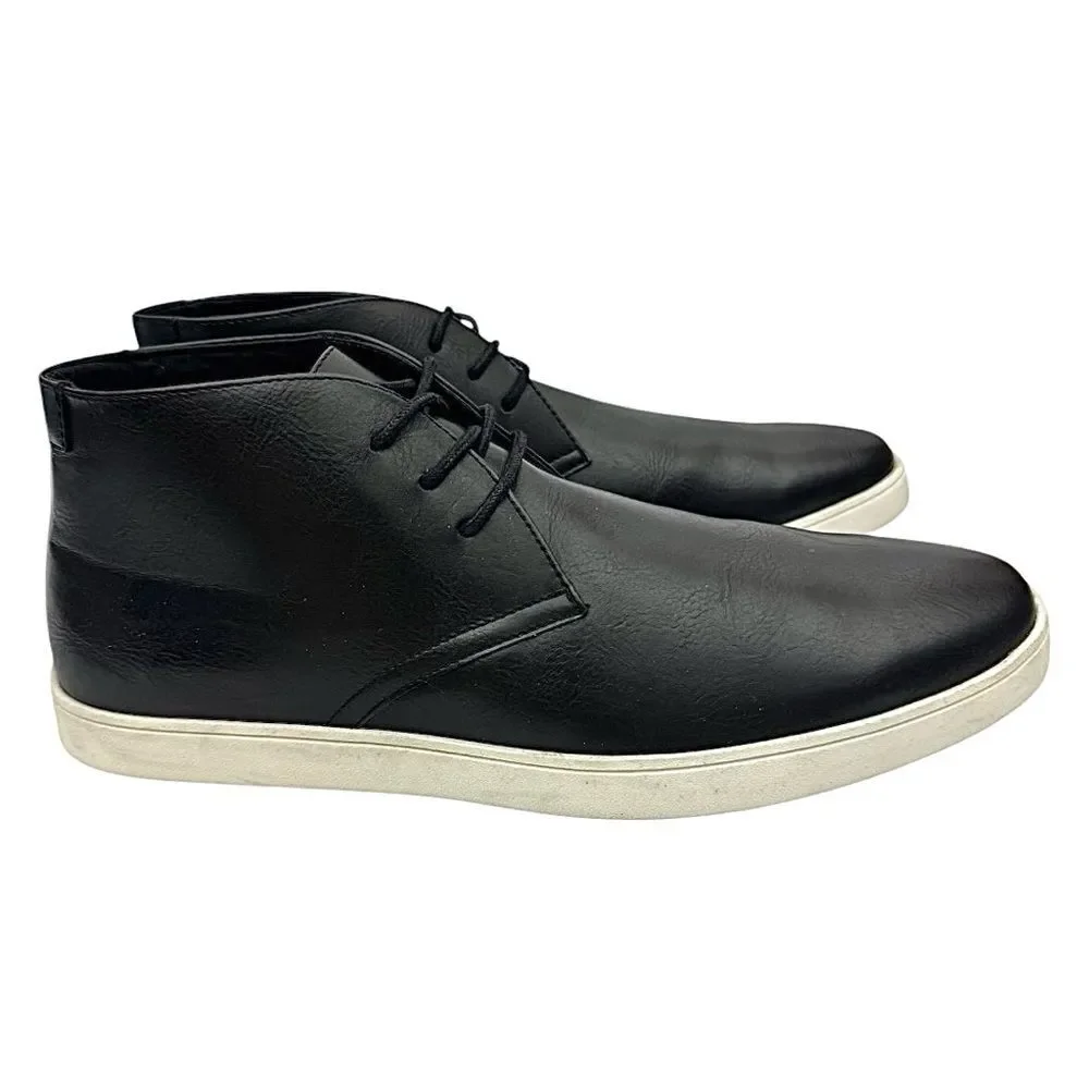 Alfani Barrett Black Leather Chukka Boots Men’s Size 10 M Macy’s Dress